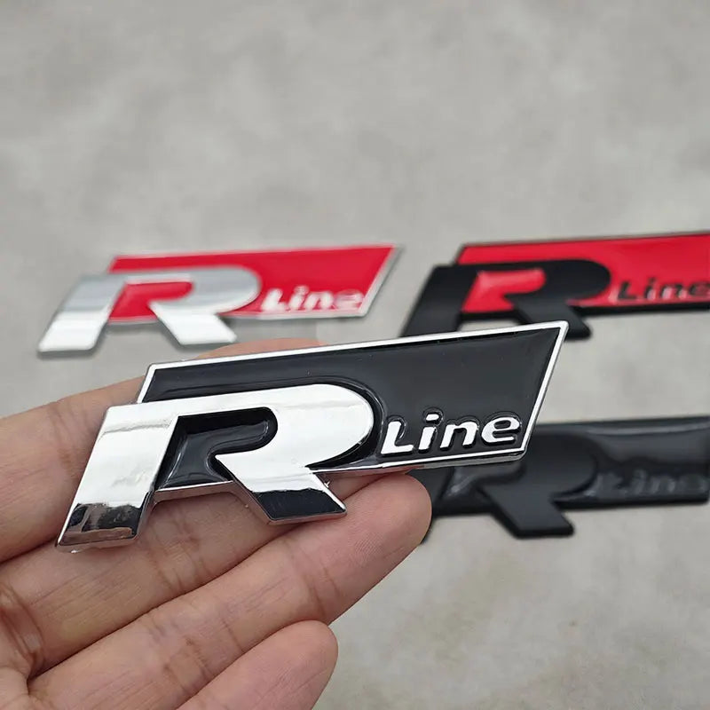 Emblème 3D Métal R-Line Volkswagen – Grille ou Coffre !