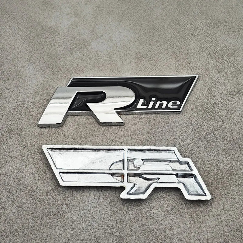 Emblème 3D Métal R-Line Volkswagen – Grille ou Coffre !