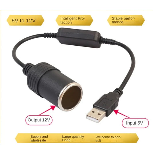 Convertisseur USB 5V vers Prise Allume-Cigare 12V – 2A / 8W !