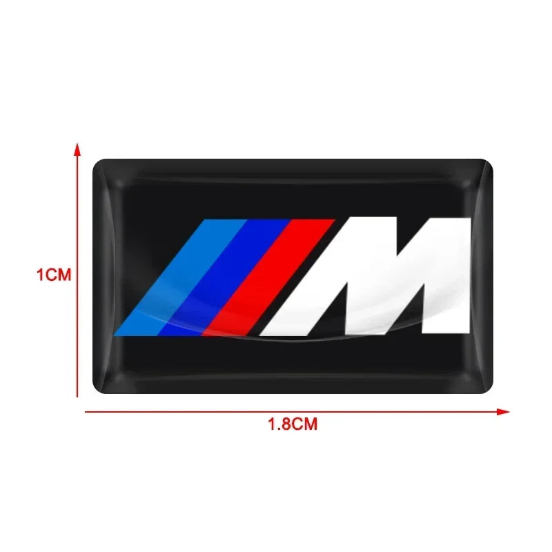 Autocollants 3D M motorsport Performance – Fibre de Carbone (Lot de 2 à 10)