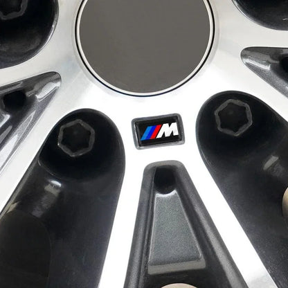 Autocollants 3D M motorsport Performance – Fibre de Carbone (Lot de 2 à 10)