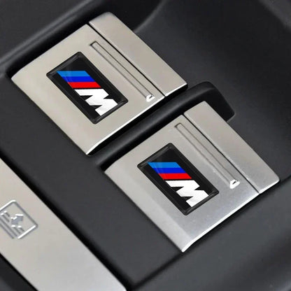 Autocollants 3D M motorsport Performance – Fibre de Carbone (Lot de 2 à 10)