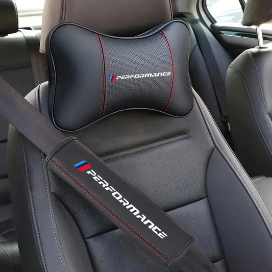 Appui-tête + Housse de Ceinture BMW M Performance – Confort & Style Motorsport !