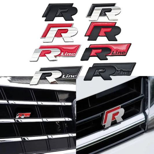 Emblème 3D Métal R-Line Volkswagen – Grille ou Coffre !