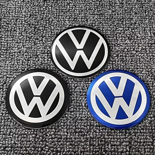 Autocollants moyeu Centre de Roue Volkswagen – 4 pièces (56 à 75 mm) !