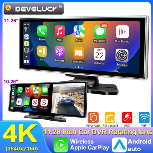 Écran Voiture 11.26"/10.26" CarPlay & Android Auto – Dashcam 4K avec Caméra Avant et Arrière (optionnelle) !