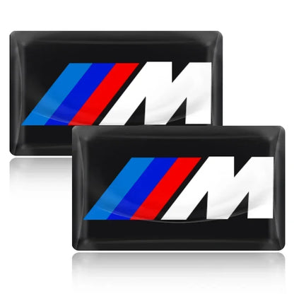 Autocollants 3D M motorsport Performance – Fibre de Carbone (Lot de 2 à 10)